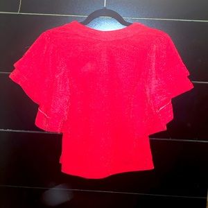 Women’s red sparkle blouse small - $15